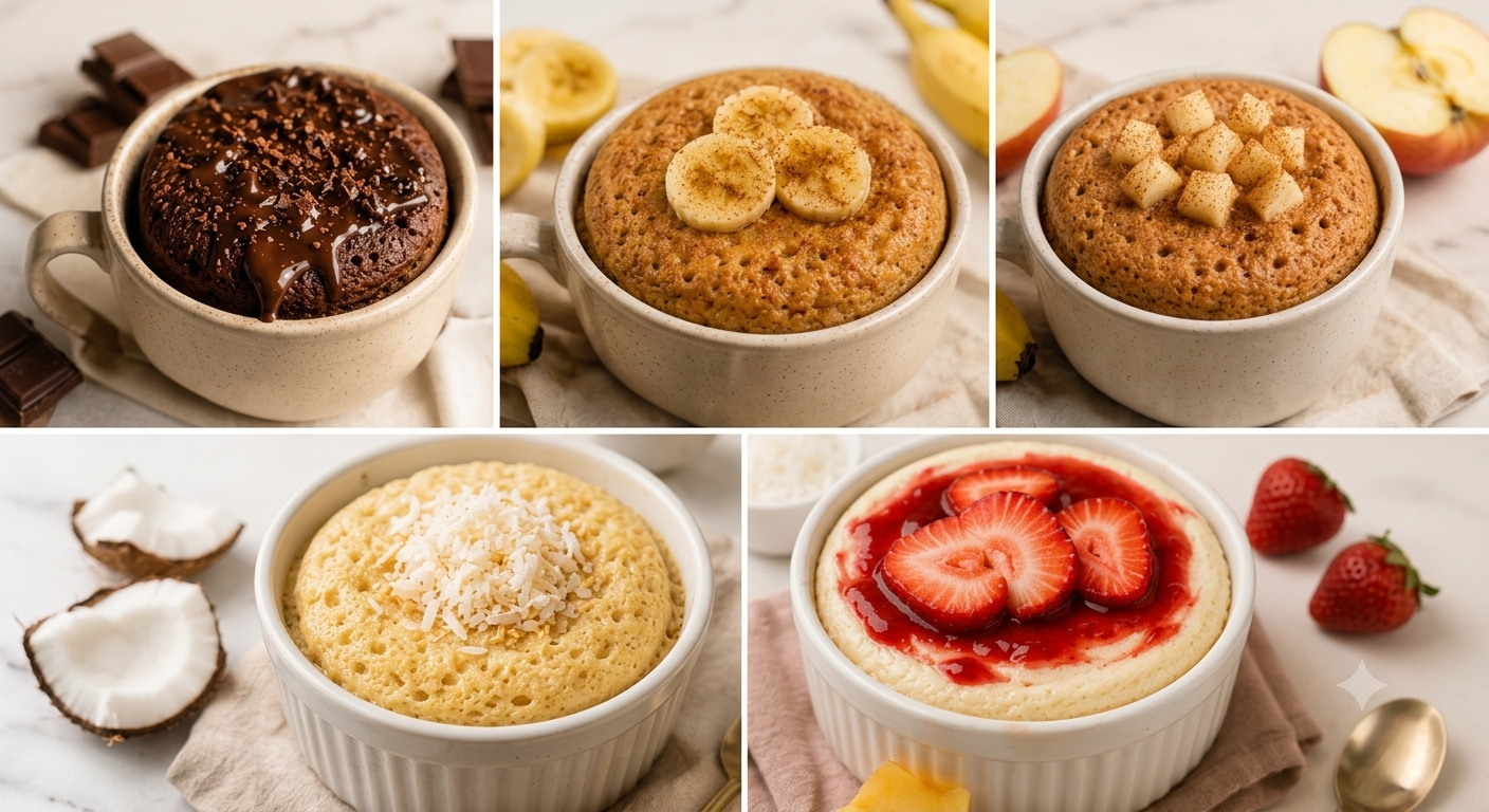 Bolo proteico: 5 receitas de mug cake fit em xícaras e potinhos