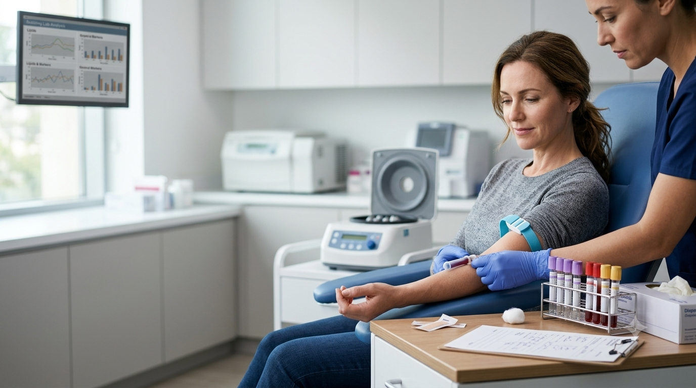 Exame de sangue para avaliar colesterol e prevenir sinais de colesterol alto